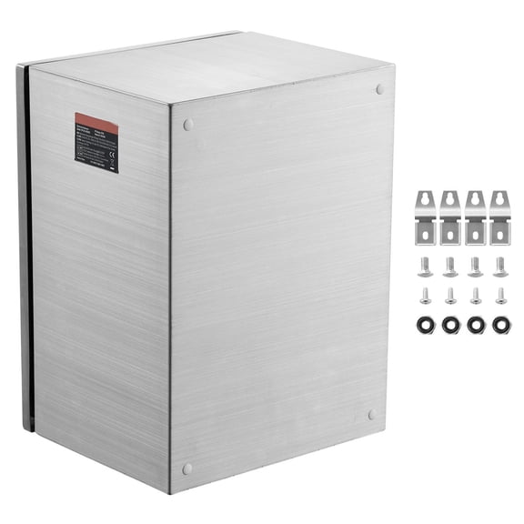 Zaverox 304 Stainless Steel IP66 Weatherproof Electrical Enclosure Box Wall Mount with Lock Hinge and Mount Board 161210 Inch