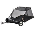 thumbnail image 1 of Zaverox 42 Inch Tow Behind Lawn Sweeper, 12 cu.ft. Large Grass Collector with Dumping Rope & Adjustable Sweeping Height for Debris & Grass, 1 of 6