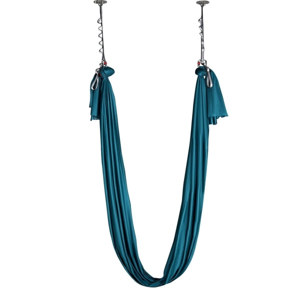 Zaverox 8.7 Yards Green Aerial Silk Yoga Swing Kit, 100gsm Nylon with Full Hardware & Guide for All Fitness Levels