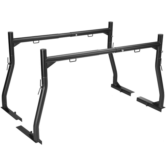 Zaverox 800 lbs Capacity Heavy Duty Truck Rack, 46-71 inch Extendable, Steel Ladder Rack with J-Bolts for Kayak & Lumber