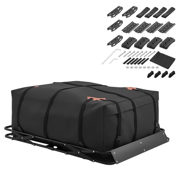 Zaverox Easy Install Foldable Roof Rack Cargo Carrier Basket 200 LBS All Season Use for SUV Pickup Truck