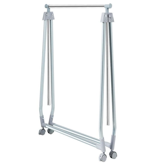 Zaverox Heavy Duty Expandable Rolling Garment Rack with Foldable Design and Hanging Rod for Clothes Storage Portable Closet Organizer for Home, Laundry, and Travel