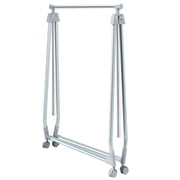 Zaverox Heavy Duty Expandable Rolling Garment Rack with Foldable Design and Hanging Rod for Clothes Storage   Portable Closet Organizer for Home, Laundry, and Travel