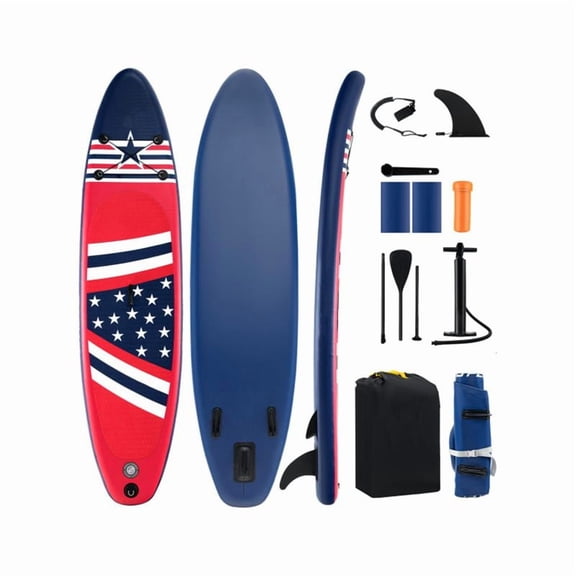 Zaverox Inflatable Stand Up Paddle Board with Removable Fin, Non-Slip Deck, and Carry Backpack for Adults & Youth