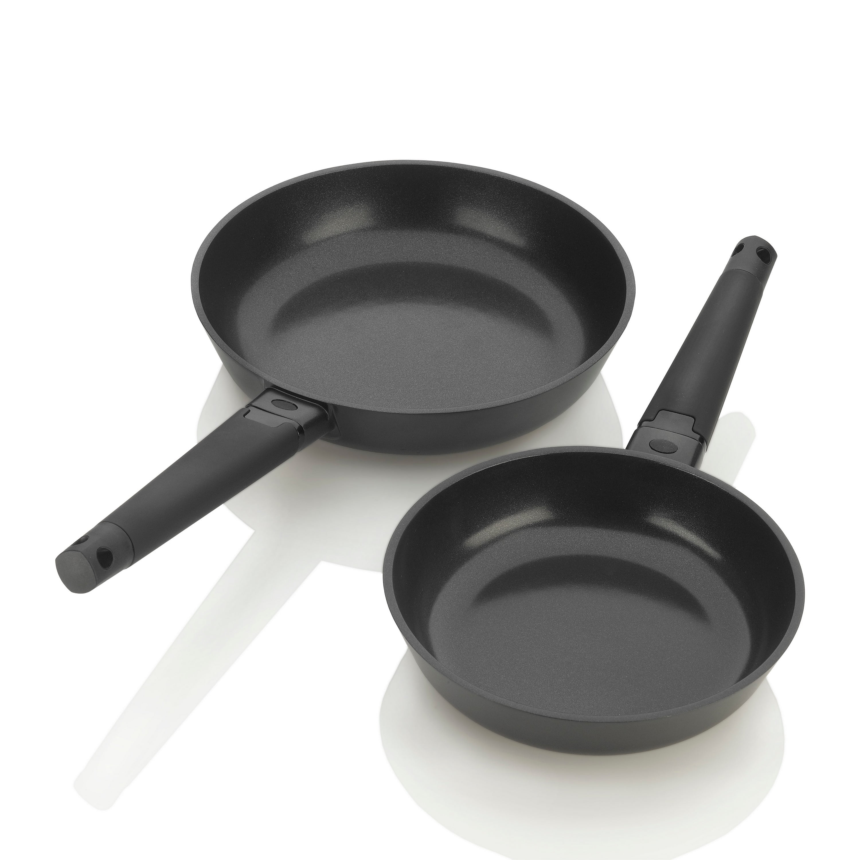 Noir Black Aluminum Nonstick Skillet Set with Removable Handles