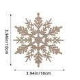 thumbnail image 1 of Zawou 12pcs Khaki Plastic Snowflake Christmas Ornaments, Glitter Hollow Hanging Decorations for Tree, Wreath, Garland, Winter Wonderland Holiday Décor, 1 of 6