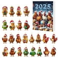 thumbnail image 1 of Zawou 2025 Chicken Acrylic Advent Calendar, 24 Ornaments for Interactive Holiday Countdown, Fun Family Decoration, 1 of 5