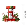 thumbnail image 1 of Zawou 26 Snowman Alphabet Ornaments, 2D Acrylic Letter Red Personalized Snowman Alphabet Hanging Decorations with Green Hat Mini for Christmas Tree Holiday DIY Crafts Xmas Home Decor, 1 of 6
