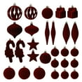 thumbnail image 1 of Zawou 28-Pack Flocked Velvet Christmas Tree Ball Ornaments Set, Shatterproof Plastic, Holiday Christmas Tree Decoration Indoor Outdoor Holiday Hanging Ball Baubles for Home Party Decor, 1 of 7
