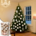 thumbnail image 1 of Zawou 29-Piece Beige Christmas Tree Hanging Ornament Set, Decorative Painted Balls for Holiday Ambience, Indoor Seasonal Tree and Party Decorations, 1 of 6