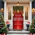 thumbnail image 1 of Zawou 35×79 Inch Christmas Door Cover with Funny Chickens and Santa Print, High-Elastic Polyester Front Door Banner for Holiday Celebration, 1 of 6