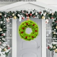 thumbnail image 1 of Zawou 36cm Green Christmas Craft Wreath with Bows and Bells, Holiday Door Pendant, Jingle Bell Accessory for Indoor Outdoor Seasonal Décor, 1 of 6