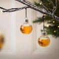 thumbnail image 1 of Zawou 6 Pcs Christmas Booze Balls Filled Water Bottle Christmas Tree Ornaments,Bulbs Shape Clear Plastic Christmas Ornaments Pendant Ball,Home Decoration Party Decoration, 1 of 6