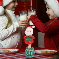 Zawou Animated Santa Claus Singing Dancing Plush Christmas Toy Multicoloured Interactive Motorized Figure for Kids Holiday Decorations