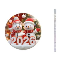 Zawou Christmas 2026 Acrylic Mini Pendant - Cute Santa Tree Ornament, Personalized Holiday Decoration, DIY Friendly Small Hanging Ornament