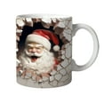 thumbnail image 1 of Zawou Christmas Ceramic Coffee Mug Santa Claus Design, Red Holiday Cup with Handle, Festive Tableware for Hot Drinks and Winter Celebrations, 1 of 1