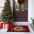 thumbnail image 1 of Zawou Christmas Entrance Door Mat - Red Buffalo Plaid Decorative Floor Rug for Bedroom, Entryway, and Indoor Holiday Welcome, 1 of 6