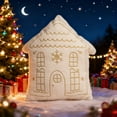 thumbnail image 1 of Zawou Christmas House Plush Holiday Pillow, Sofa Cushion Decoration for Living Room, Bedroom, and Seasonal Indoor Festive Comfort, Soft Winter-Themed Throw Pillow, 1 of 6