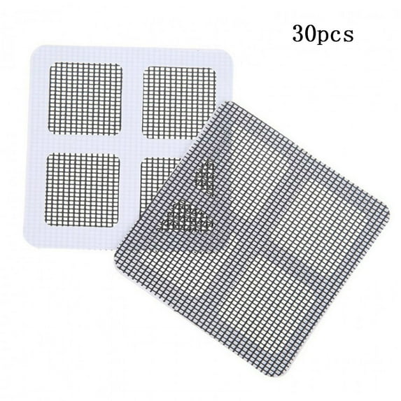 Zawou Disposable Hair Drain Stickers, Disposable Shower Drain Cover Hair Catcher Bathroom Shower Drain Protector, Mesh Cover Floor Drain Sticker for Bathtub, Floor, Bathroom & Kitchen Sink(30pcs)
