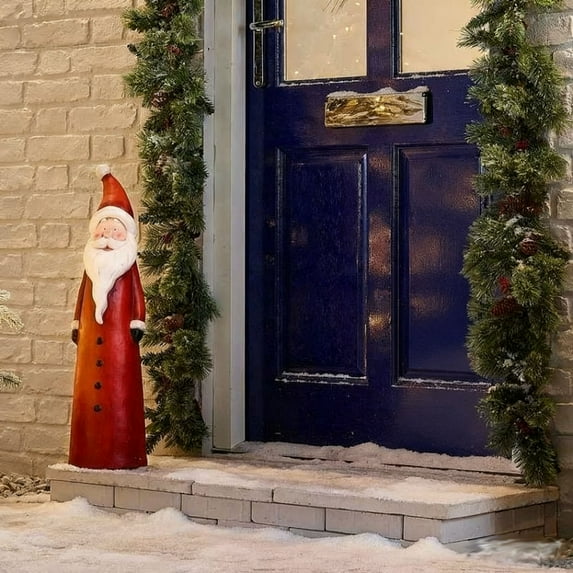 ZhyrZng Handcrafted Santa and Snowman Figurines - Holiday Desktop Decoration, Cute Hat and Festive Design, Christmas Gift for Tabletop and Home