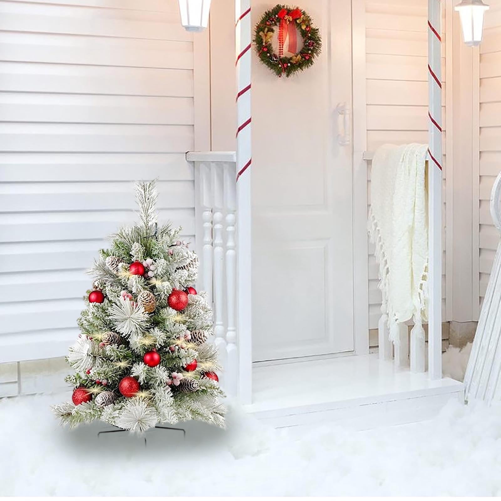 Zawou Artificial Mini Xmas Tree, Christmas Decorations Trees Outdoor