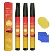 Zawou Magic Pen for Car Scratches, Professional Automotive Paint Scratch Repair Pen,Magic Car Scratch Removal Pen,Weatherproof Touch Up Paint Pen for All Cars, Trucks(3pcs 3Spongeand Rag)