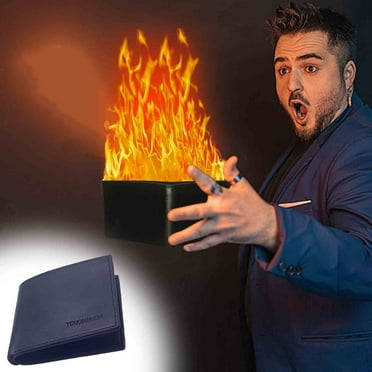 Zawou Magic Trick Fire Flaming Wallet, Leather, Inconceivable Street Show Prop, Prank, Magician Wallets, Close-Up Magic, Pros, Professional Cool Tricks
