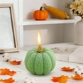 thumbnail image 1 of Zawou Mini Green Pumpkin Scented Candle Handmade Tealight for Halloween, Thanksgiving, and Cozy Autumn Ambiance, Decorative Fall Aromatherapy Accent for Home, 1 of 7