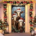 thumbnail image 1 of Zawou Outdoor Christmas Door Cover for Front Door with Festive Holiday Design - Elastic Decoration for 2025 Celebration, 1 of 2