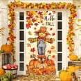 thumbnail image 1 of Zawou Pumpkin Castle Thanksgiving Door Cover – Fall Festival Vertical Banner for Door Background and Holiday Party Decoration, 1 of 6