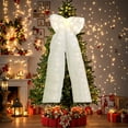 thumbnail image 1 of Zawou Red Mesh Luminous Oversized Bow Christmas Decoration, Sparkling Light-Up Accent for Tree, Gifts, and HOLIDAY House Decor, 1 of 6
