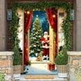 thumbnail image 1 of Zawou Santa Claus Christmas Door Curtain, 35x72 Inch Indoor Outdoor Banner, Holiday Decoration for Doors, Walls, and Parties, 1 of 6