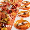 thumbnail image 1 of Zawou Set of 6 Pumpkin Napkin Rings – Bronzed Metal Thanksgiving Table Décor for Dinner Parties, Weddings, and Family Gatherings, 1 of 6