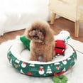 thumbnail image 1 of Zawou Soft Plush Cats and Dogs Christmas Sleeping Bed, Portable Enclosed Round Nest for Small, Medium, Large Pets, Warm and Washable, 1 of 6