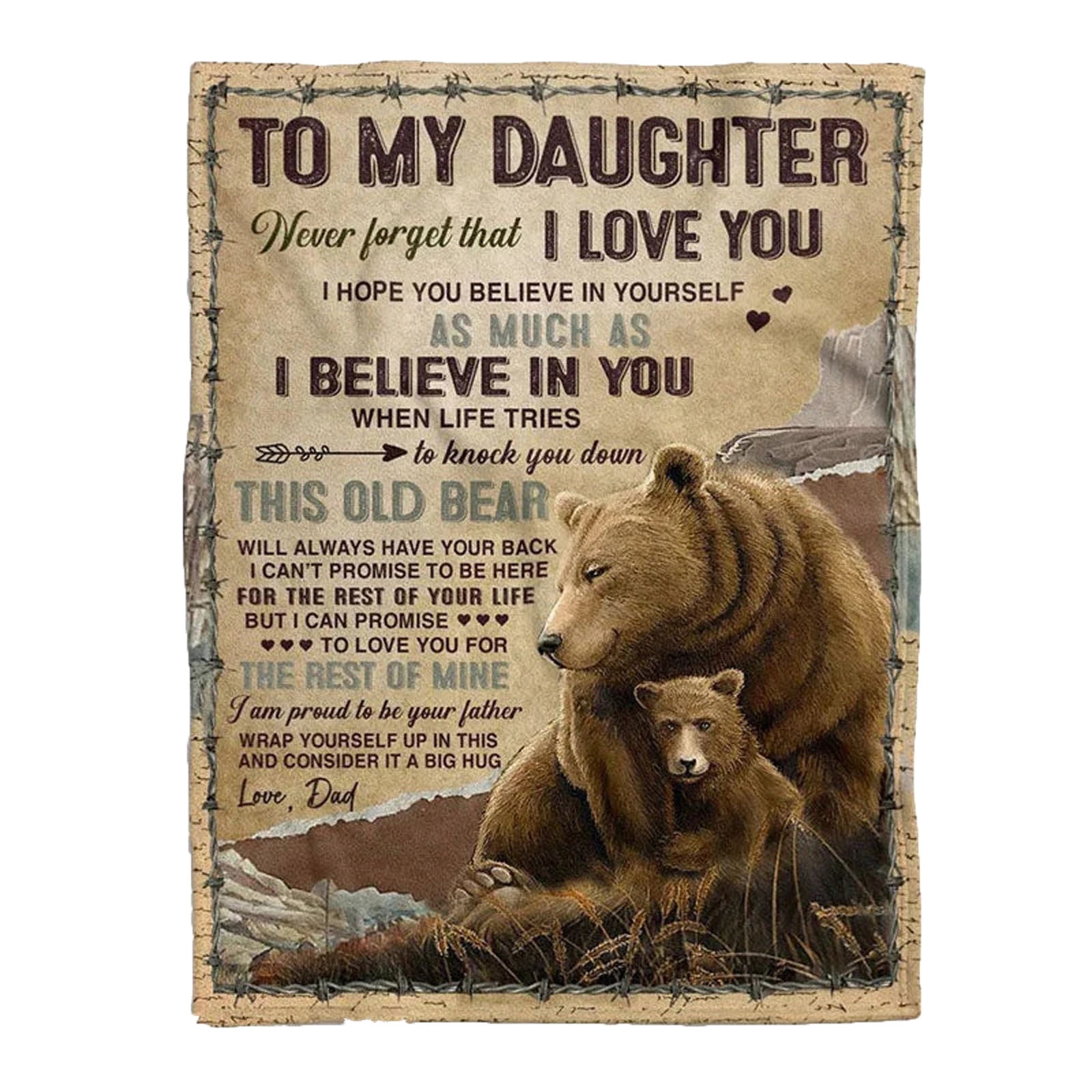 Zawou To My DaughterPremium Blanket Blanket Gift For Daughter Love