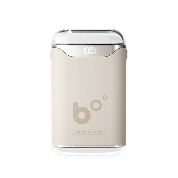 Zawou USB Rechargeable Digital Hand Warmer with Temperature Display and 7-Color RGB Lights, Portable Winter Heater for Outdoor Activities