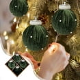 thumbnail image 1 of Zawou White Pearl Velvet Christmas Balls Set of 4, Soft Flocking Ornaments for Home, Party, and Tree Decoration, 1 of 6