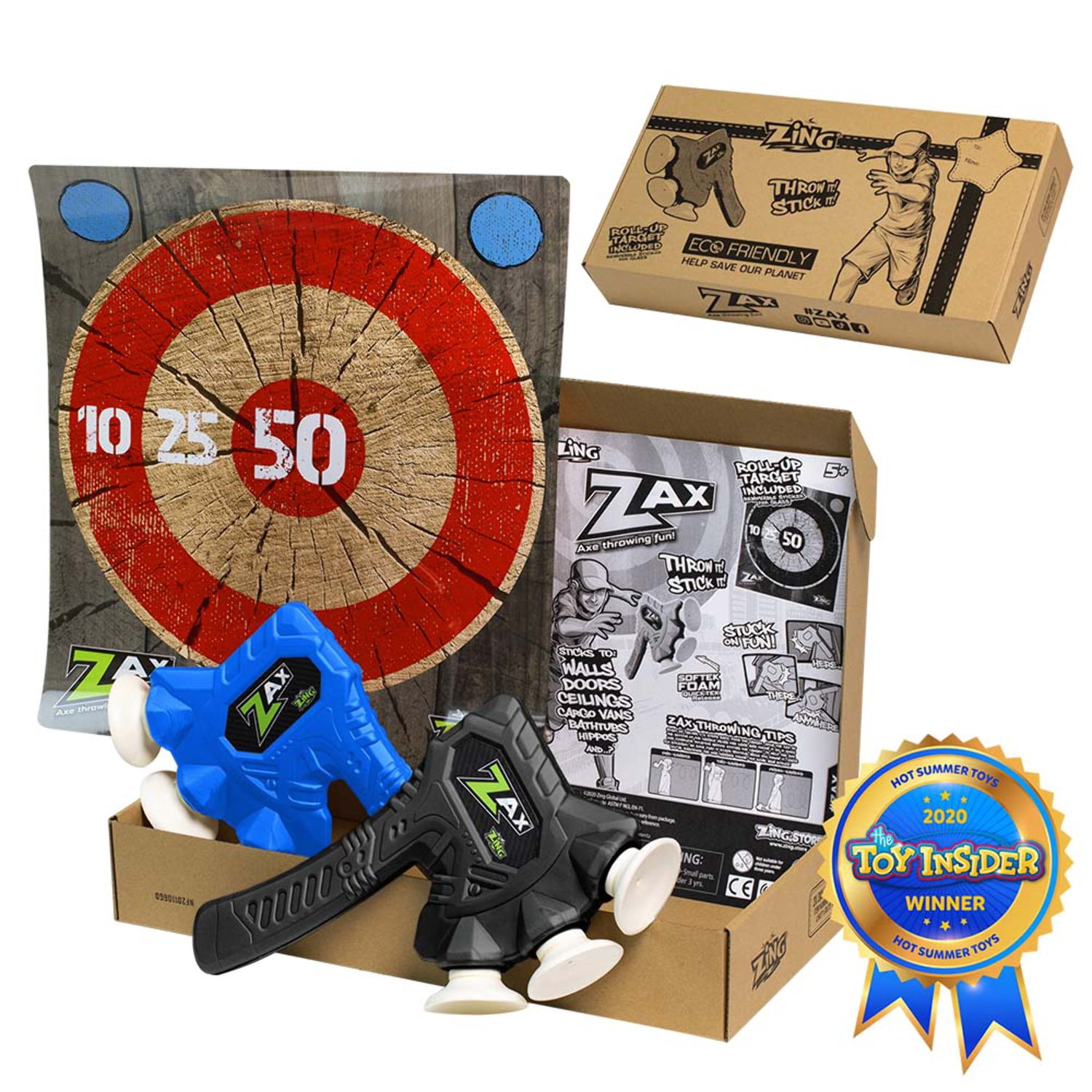 Zax 2 Pack with Target - Soft Foam Throwing Axes - Walmart.com