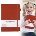 thumbnail image 1 of Zaxius Lined Notebook Journal for Work, A5 Leather Journal for Women Men, 100GMS Thickened Paper, Hardcover Notebook with Pocket & Pen Loop (5.7”x8.38”), 1 of 8