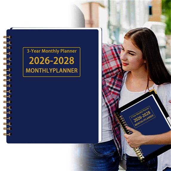 Zaxius Monthly Planner 2026-2028, Sewing Binding, Soft Cover, Large Monthly Personal Planner for Plan, Study and Schedule
