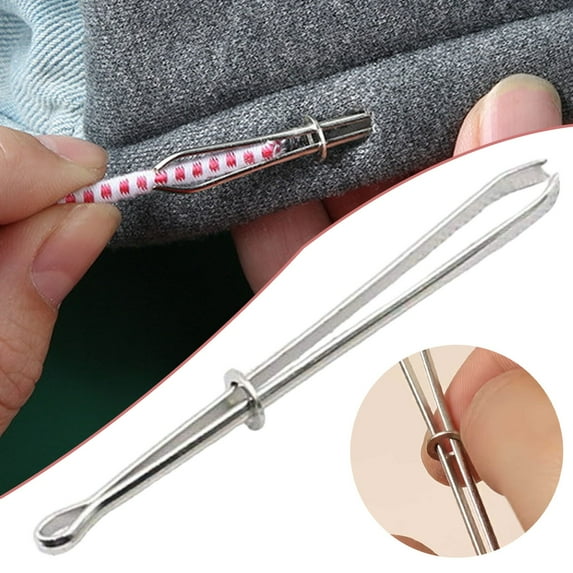 Zaxius Rope Threaders, Upgraded Metal Drawstring Threader Tool with Latch, Quick Insert Bodkin for Hoodies, Pants, Shorts, Sewing, Replacing Elastic & Shoelaces