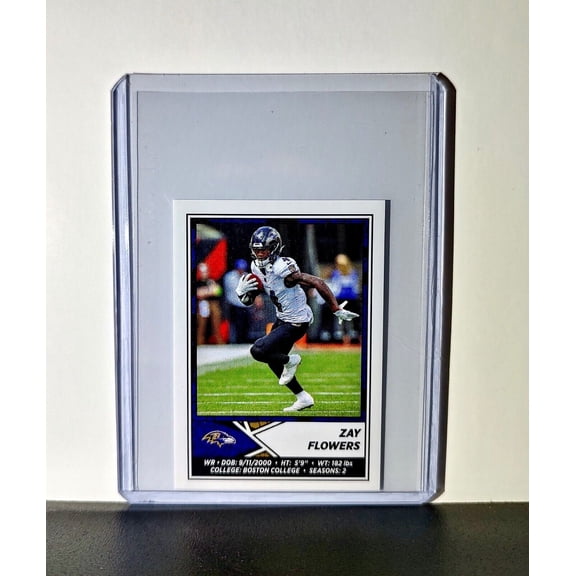 Zay Flowers 2024 Panini NFL Sticker #109 Baltimore Ravens