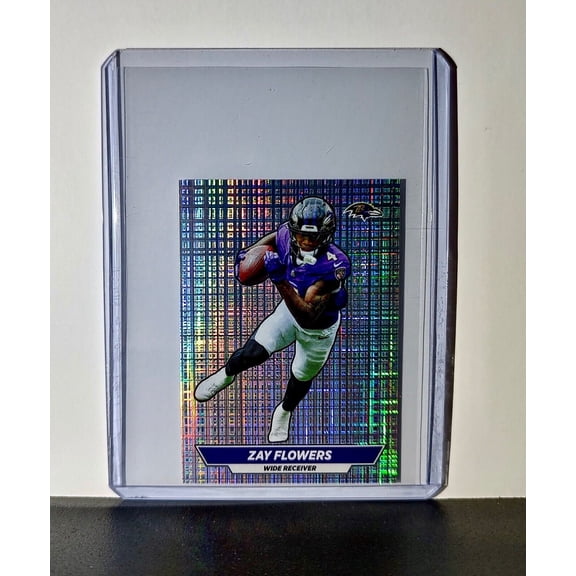 Zay Flowers 2024 Panini NFL Sticker #116 Foil Baltimore Ravens