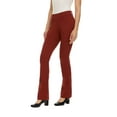 thumbnail image 1 of ZayWay Women's Stretch Bootcut Dress Pants with Pockets - Wear to Work - Ponte Treggings Rust Small, 1 of 6