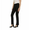 thumbnail image 1 of ZayWay Women's Stretch Ponte Pants with 5 Stylish Pockets - Perfect for Wear to Work - Dressy Leggings S-1000 Black X-Large Petite, 1 of 6
