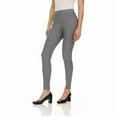 thumbnail image 1 of ZayWay Women's Stretch Ponte Pants with 5 Stylish Pockets - Perfect for Wear to Work - Dressy Leggings S-1000 Light Grey X-Large, 1 of 6