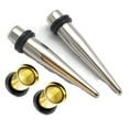 thumbnail image 1 of Zaya Body Jewelry Surgical Steel Tapers and Gold Single Flare Tunnels Ear Stretching Kit Gauges - [RT]Gauge size=5/8" 16mm, 1 of 2