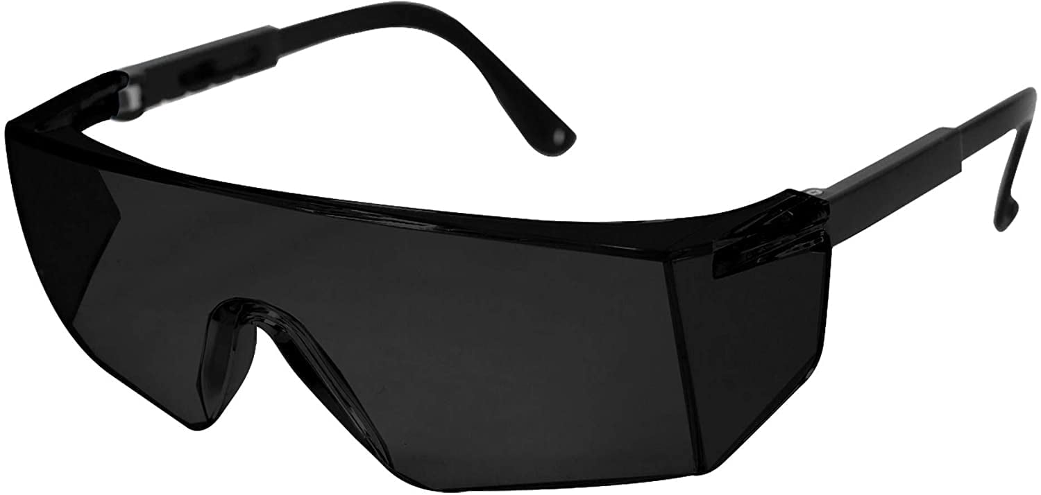 Zayaan Health Boxer Safety Glasses, Black Lens Black Temple For Men and Women, Anti Scratch & Fog (Pack of 144)