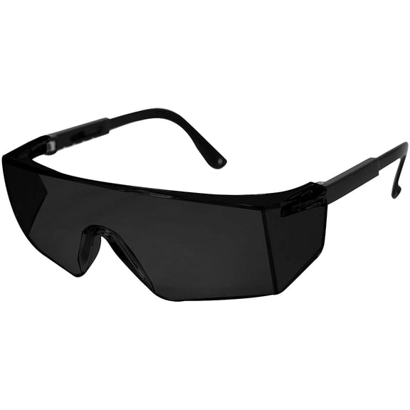 Zayaan Health Boxer Safety Glasses, Black Lens Black Temple For Men and Women, Anti Scratch & Fog (Pack of 144)