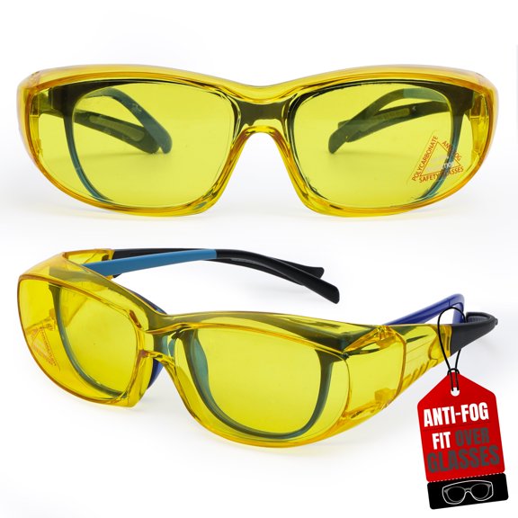 Zayaan Health PrimeX Amber and Black Safety Glasses, Anti-Scratch and Anti Fog OT Safety Glasses(Pack-1)